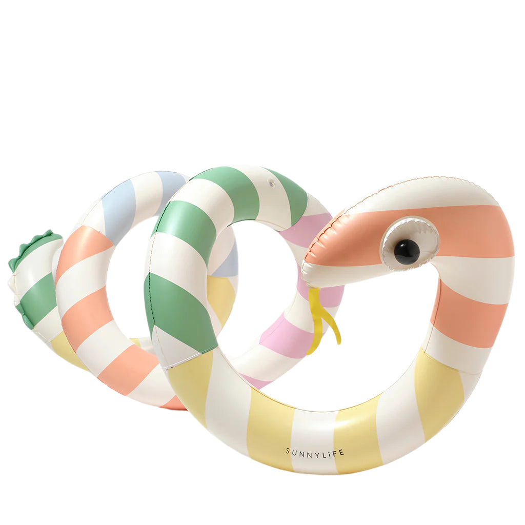 Sunnylife Pool Float, Giant Snake, Sorbet – For ages 6 and up