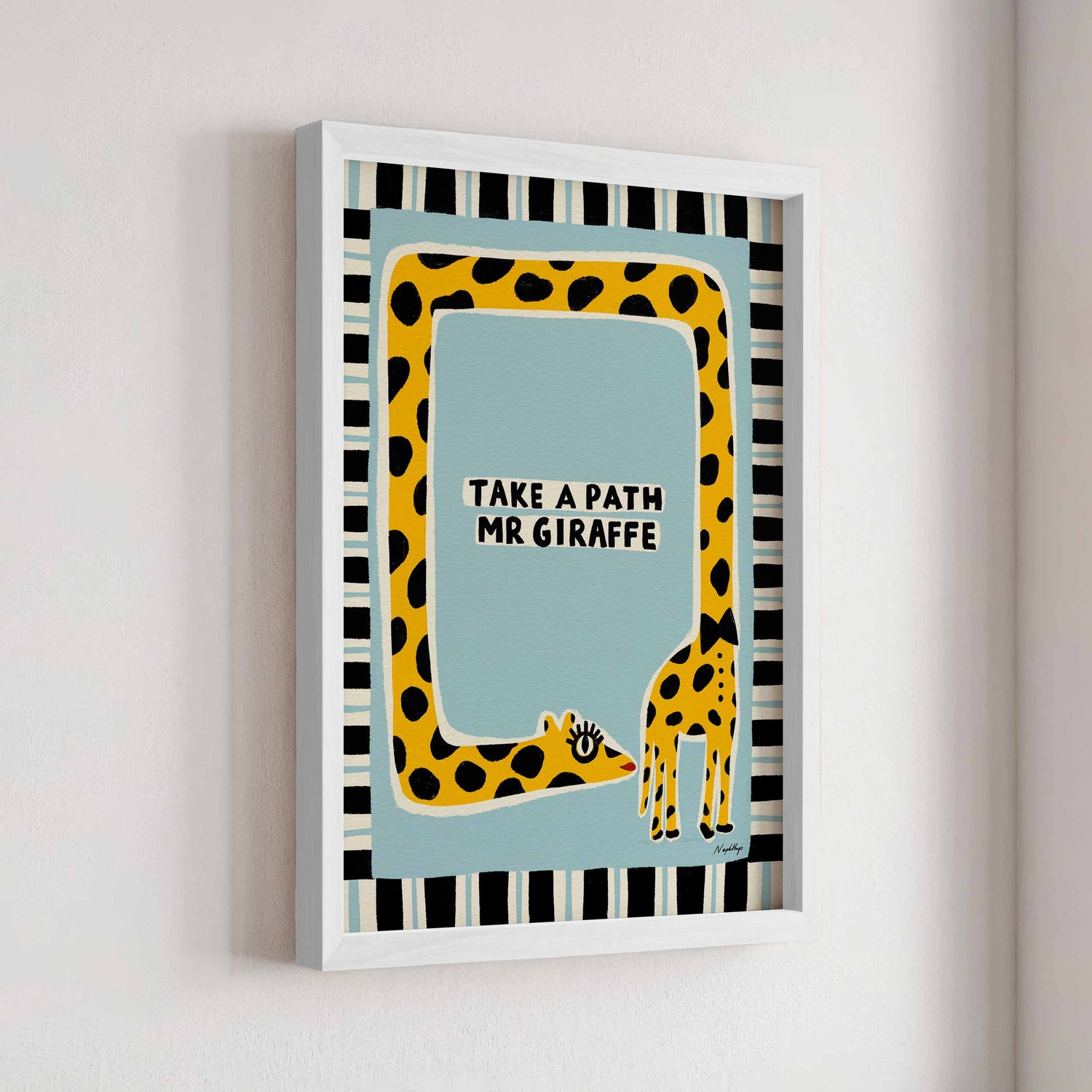Nephthys Illustrated poster, Take af Path Mr Giraffe – A4