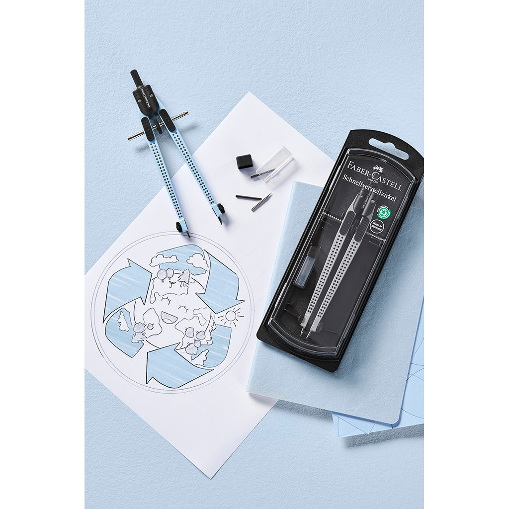 Faber-Castell Grip Compass Set - Sky Blue