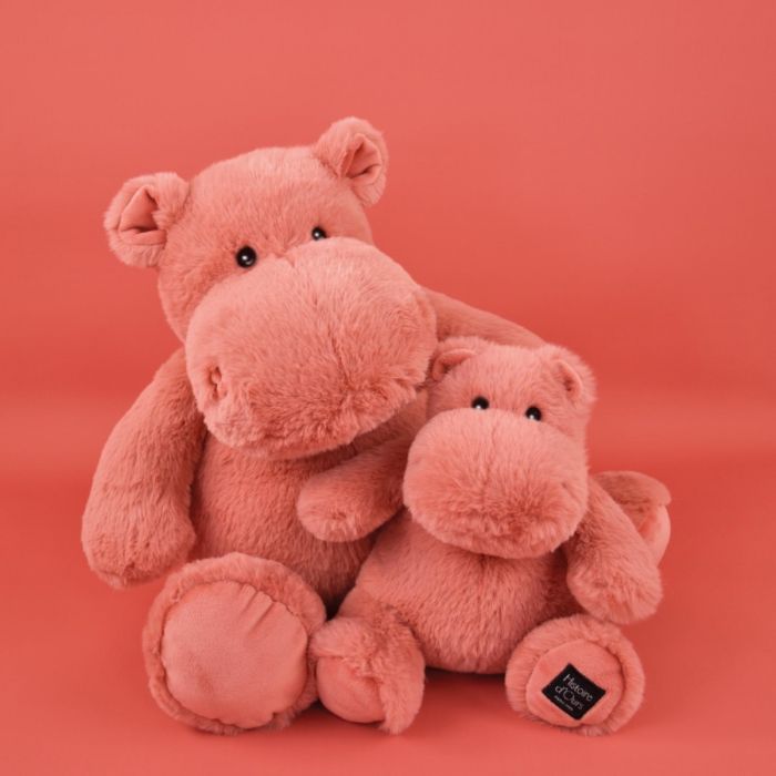 Doudou et Compagnie Hippopotamus Plush Toy, Terracotta - 25 cm