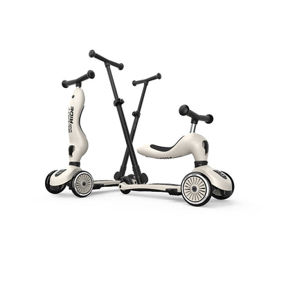 Scoot and Ride, Highway Kick 1, Push &amp; Go Scooter with Push Bar - Ash