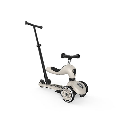 Scoot and Ride, Highway Kick 1, Push &amp; Go Scooter with Push Bar - Ash