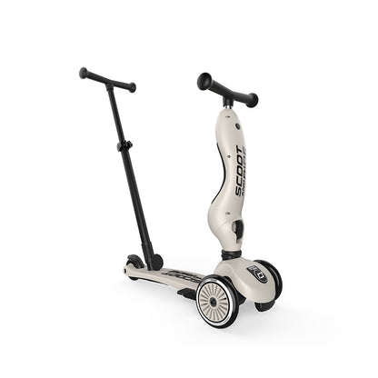Scoot and Ride, Highway Kick 1, Push &amp; Go Scooter with Push Bar - Ash