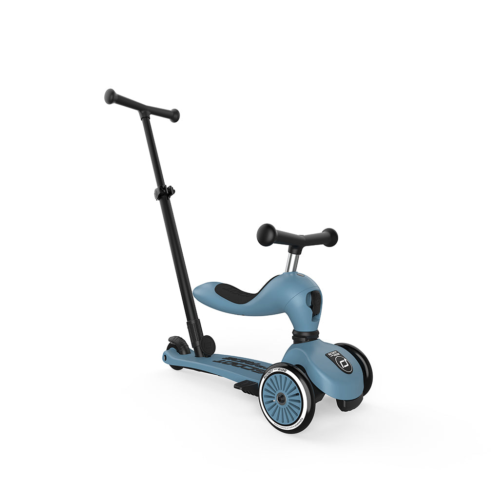 Scoot and Ride, Highway Kick 1, Push &amp; Go Scooter with Push Bar - Steel