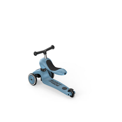 Scoot and Ride, Highway Kick 1, Push &amp; Go Scooter with Push Bar - Steel