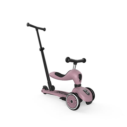 Scoot and Ride, Highway Kick 1, Push &amp; Go Scooter with Push Bar - Wildberry