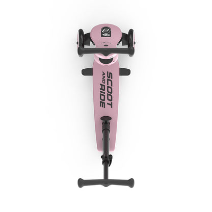 Scoot and Ride, Highway Kick 1, Push &amp; Go Scooter with Push Bar - Wildberry