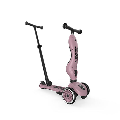Scoot and Ride, Highway Kick 1, Push &amp; Go Scooter with Push Bar - Wildberry