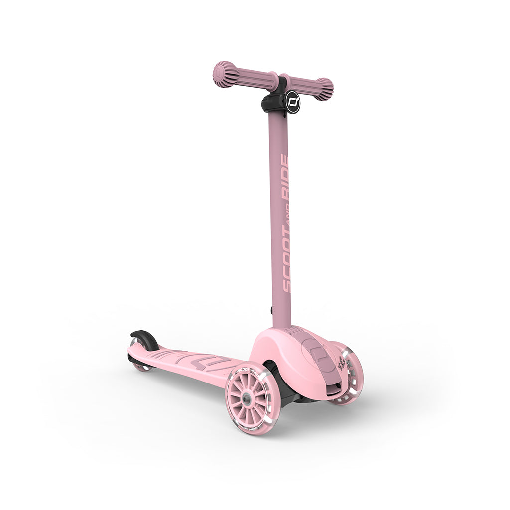 Scoot and Ride Highway Kick 3S, løbehjul - LED Rose