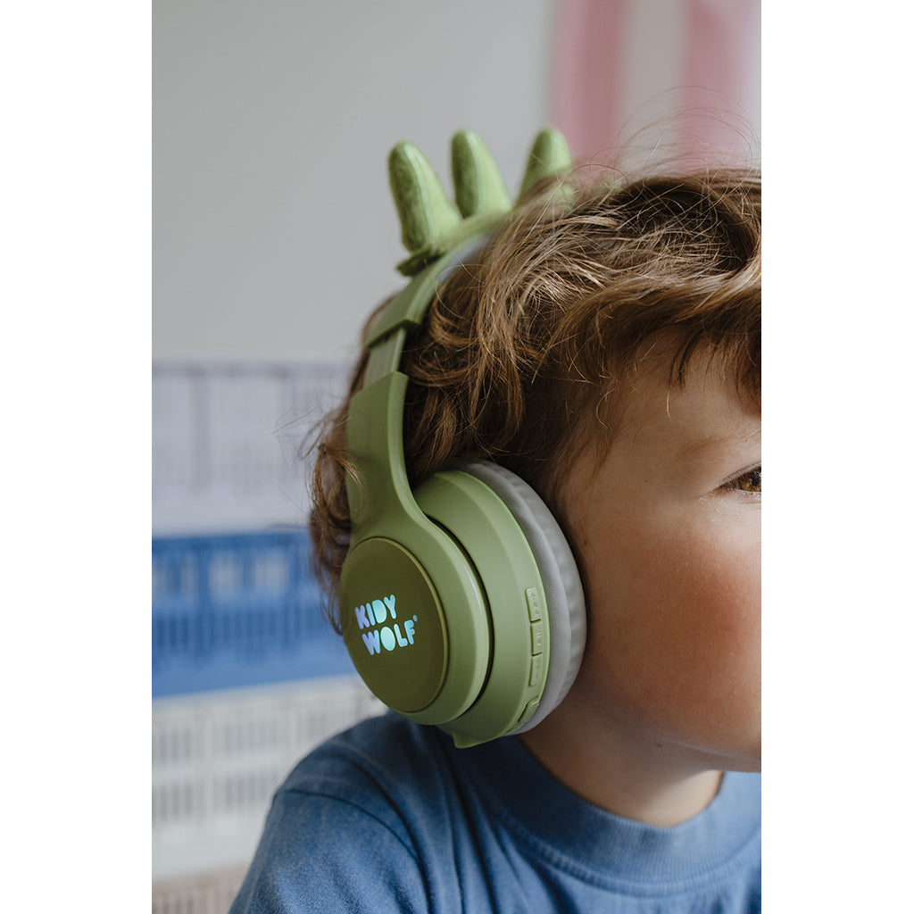Kidyears - Bluetooth Headphones with Magnetic Animal Ears - Dino