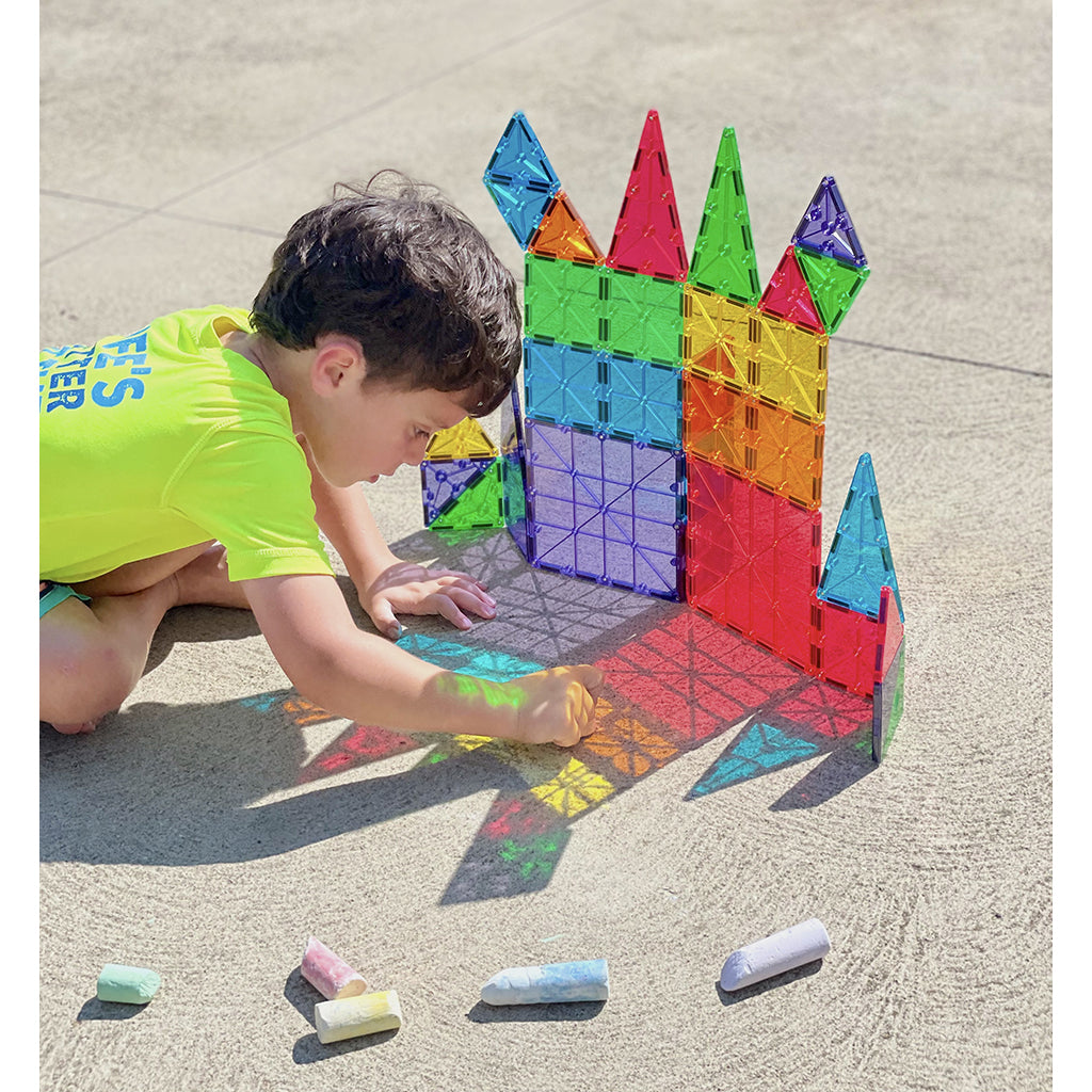 Magna-Tiles Clear Colors, Magnetic Building Set with 32 Pieces