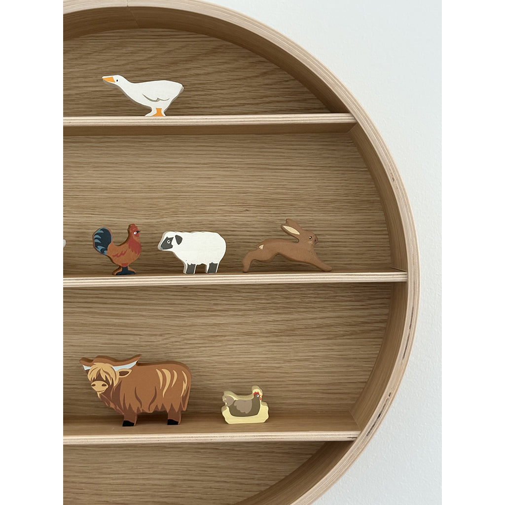 Curve-Lab, Round Shelf, Circular Shelf - Oak