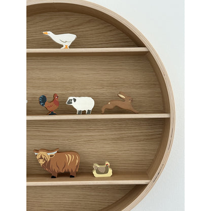 Curve-Lab, Round Shelf, Circular Shelf - Oak