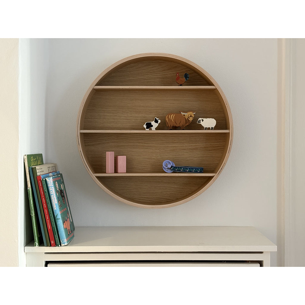 Curve-Lab, Round Shelf, Circular Shelf - Oak