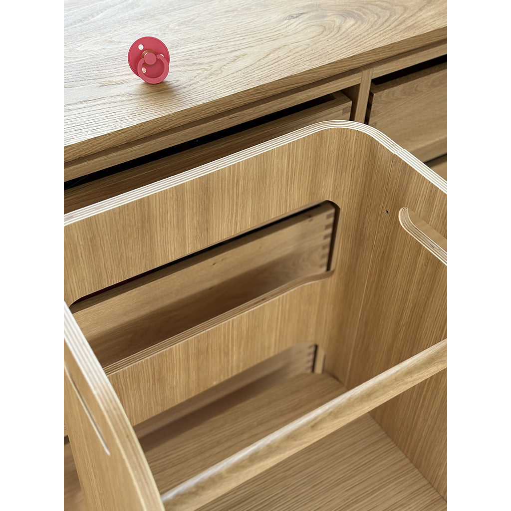 Curve-Lab, Learning Tower, Birch with Oak Veneer Surface