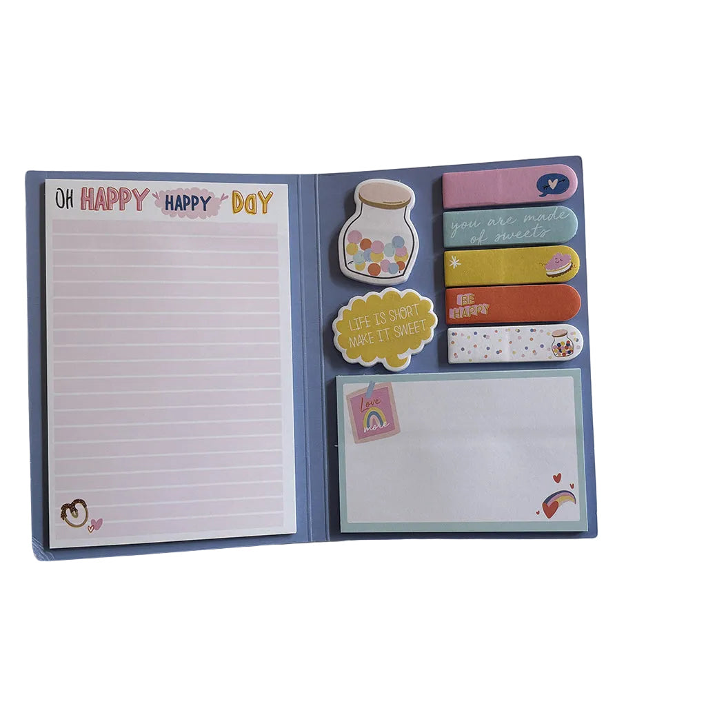 Ooly Sticky Notes Book, Side Notes - Happy Day