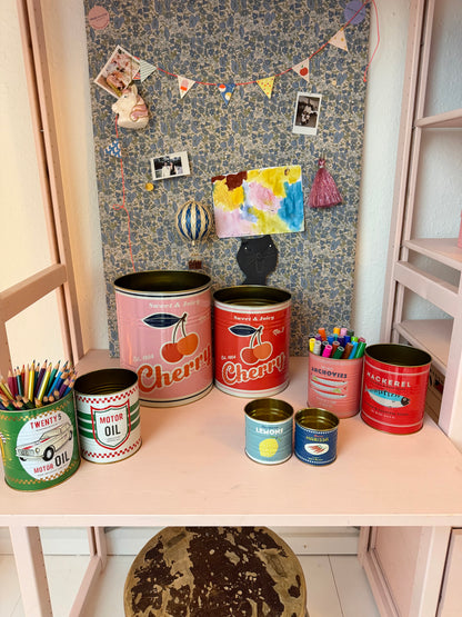 Rex London Mini Metal Storage Tins, Set of 2 - Lemons and Harissa