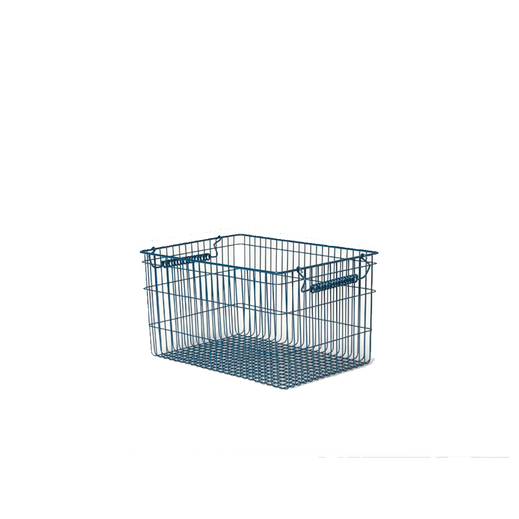 ferm Living Wire Basket, Cala Stackable Baskets, Set of 2 pcs. - Dark Blue