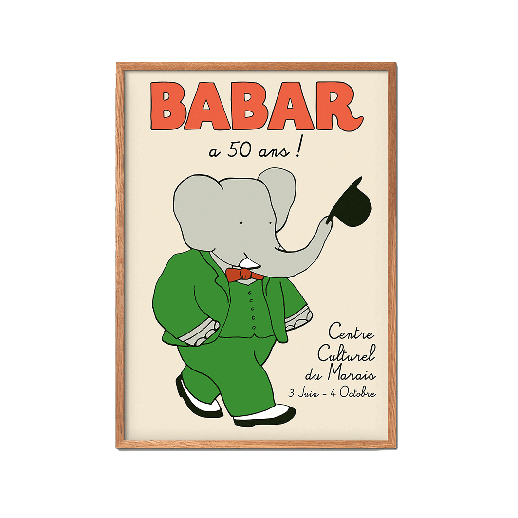 Babar Celebrates 50 Years Poster, Jan de Brunhoff - Multiple Sizes Available