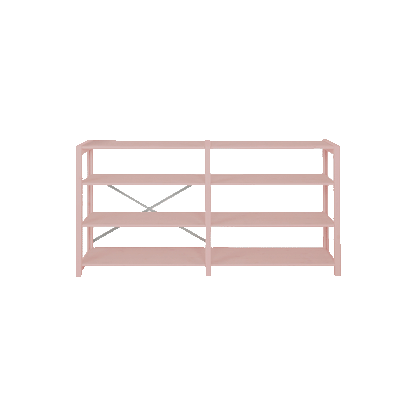 By Aulum Lyngs Bookcase, H: 80 x W: 163 cm – Blush