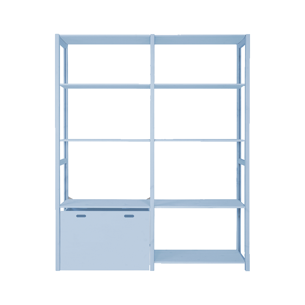 By Aulum Eshøj Shelf with Storage, H: 179 / H: 198 x W: 163 cm - Himalayan Blue