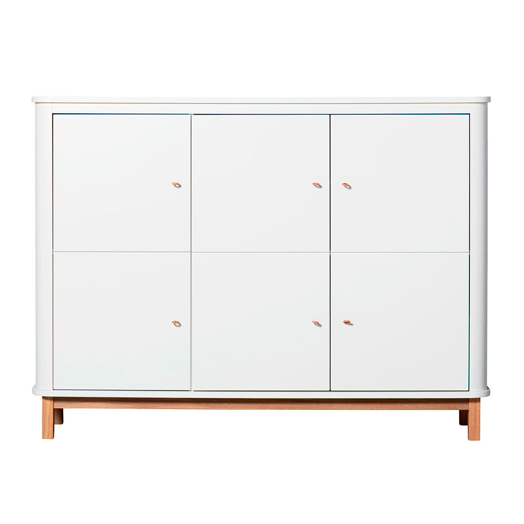 Oliver Furniture Multi-Cabinet with 3 Doors, White/Oak