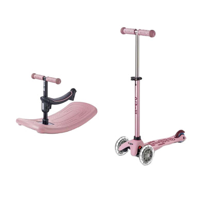 Micro Scooter, Mini Deluxe LED, Rock &amp; Go - Dusty Rose