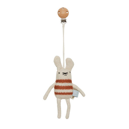 OYOY Stroller Hanging Toy, Musetti Mus - Off White / Melange