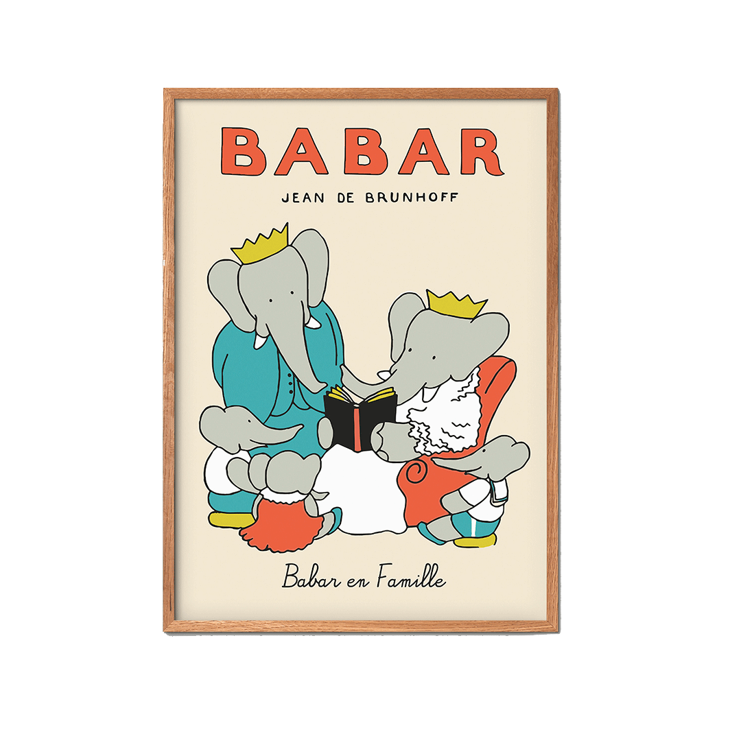 &quot;Babar en Famille Poster, Jean de Brunhoff - Multiple Sizes Available&quot;