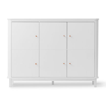 Oliver Furniture Wood Multi-Cabinet with 3 Doors, White