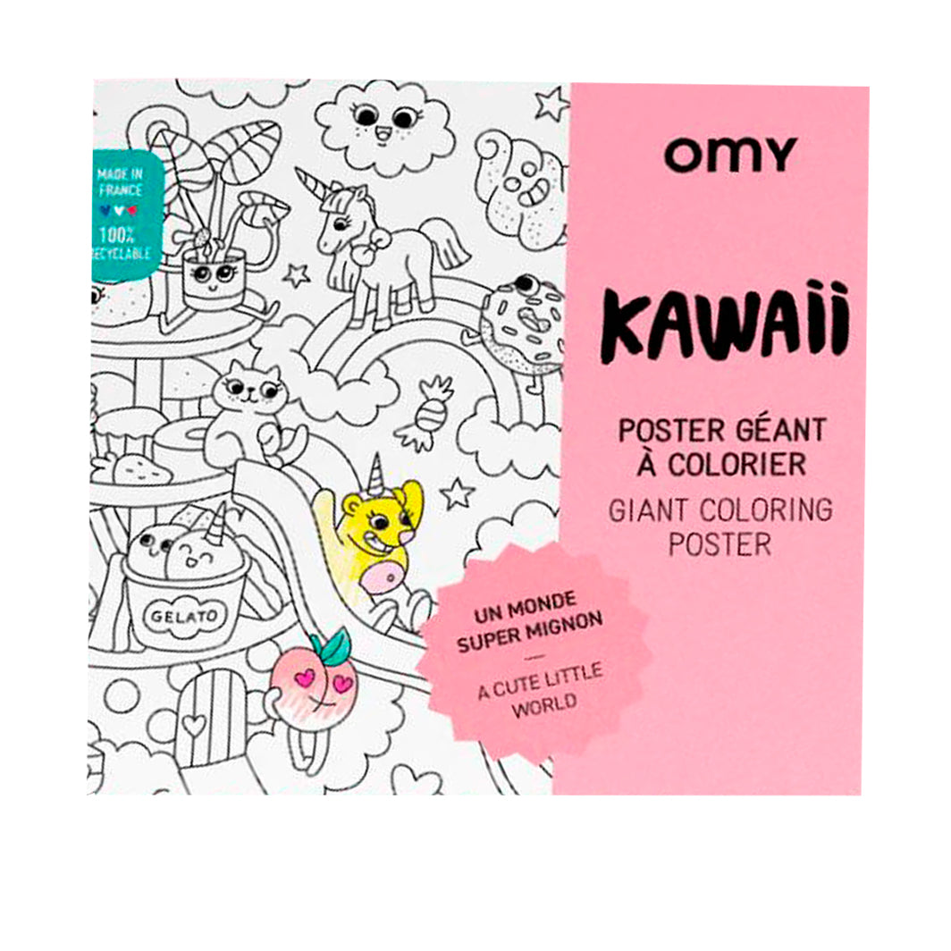 Omy Large Poster for Coloring, Kawaii