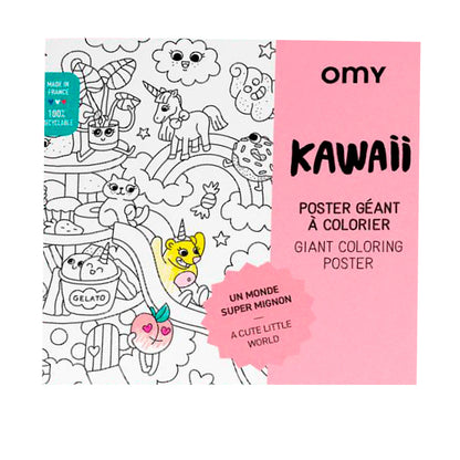 Omy Large Poster for Coloring, Kawaii