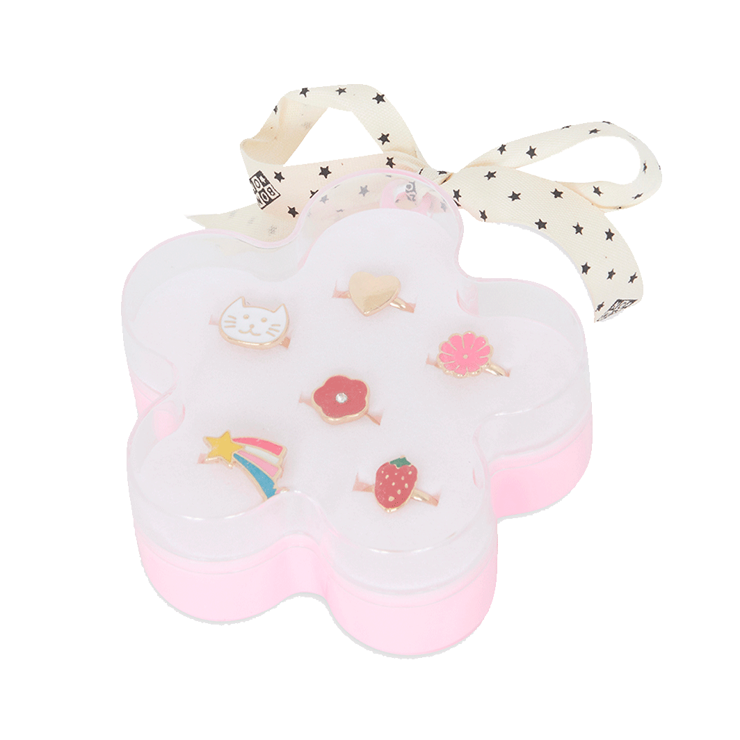 Bonton Rings for Kids in Flower Box