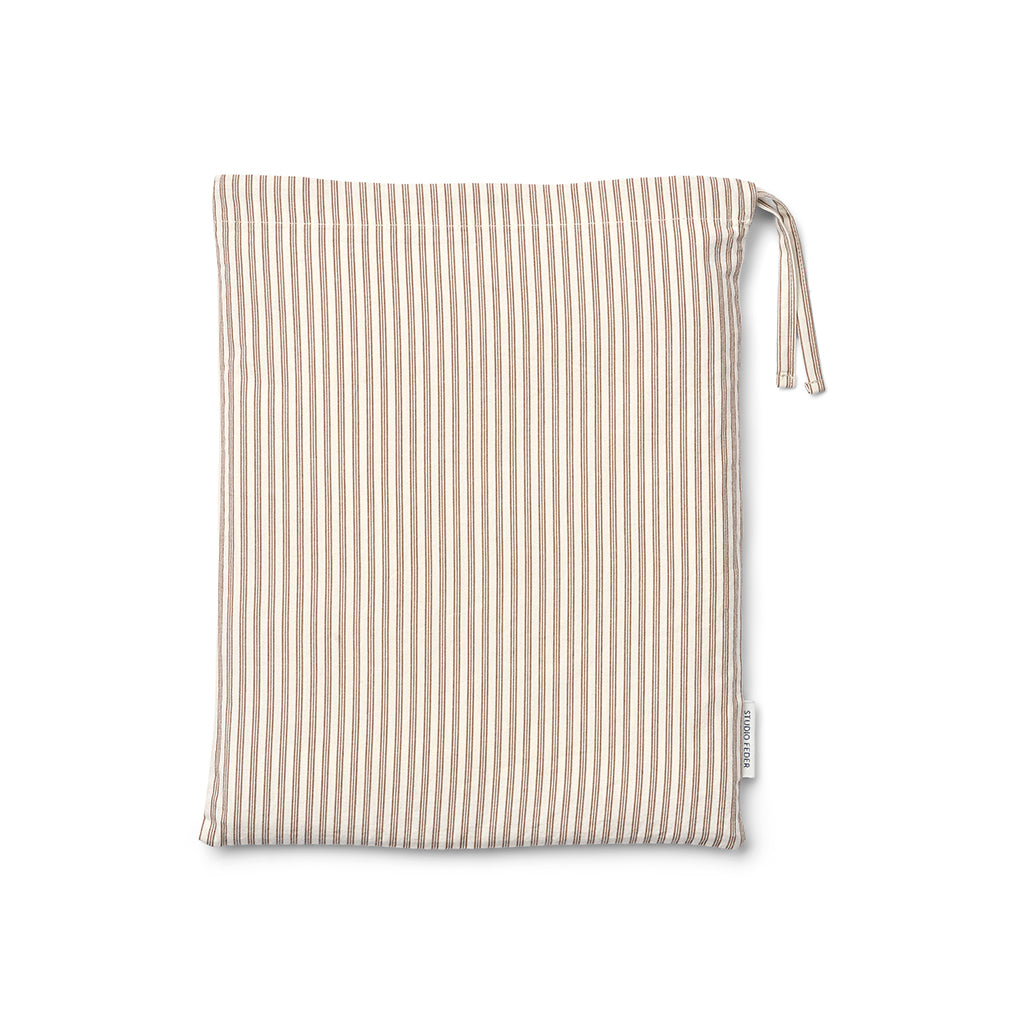 Studio Feder Junior Bedding, Organic Percale - Brown Beach Stripe