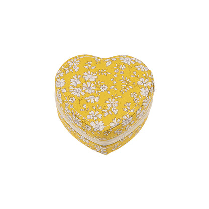 Bon Dep Jewelry Box with Liberty Print, Heart - Capel Yellow