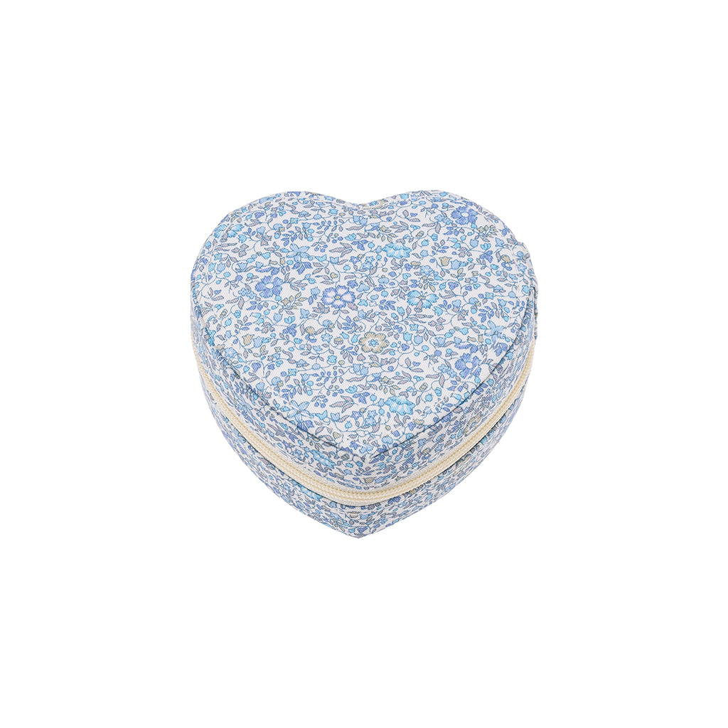 Bon Dep Jewelry Box with Liberty Print, Heart - Katie and Millie Light Blue