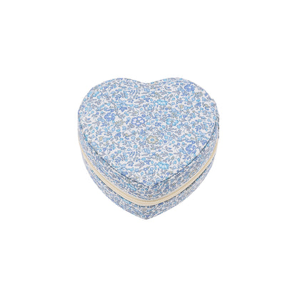 Bon Dep Jewelry Box with Liberty Print, Heart - Katie and Millie Light Blue