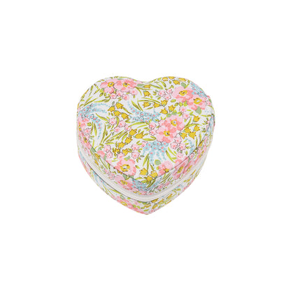Bon Dep Jewelry Case with Liberty print, heart – Swirling Petals Pink