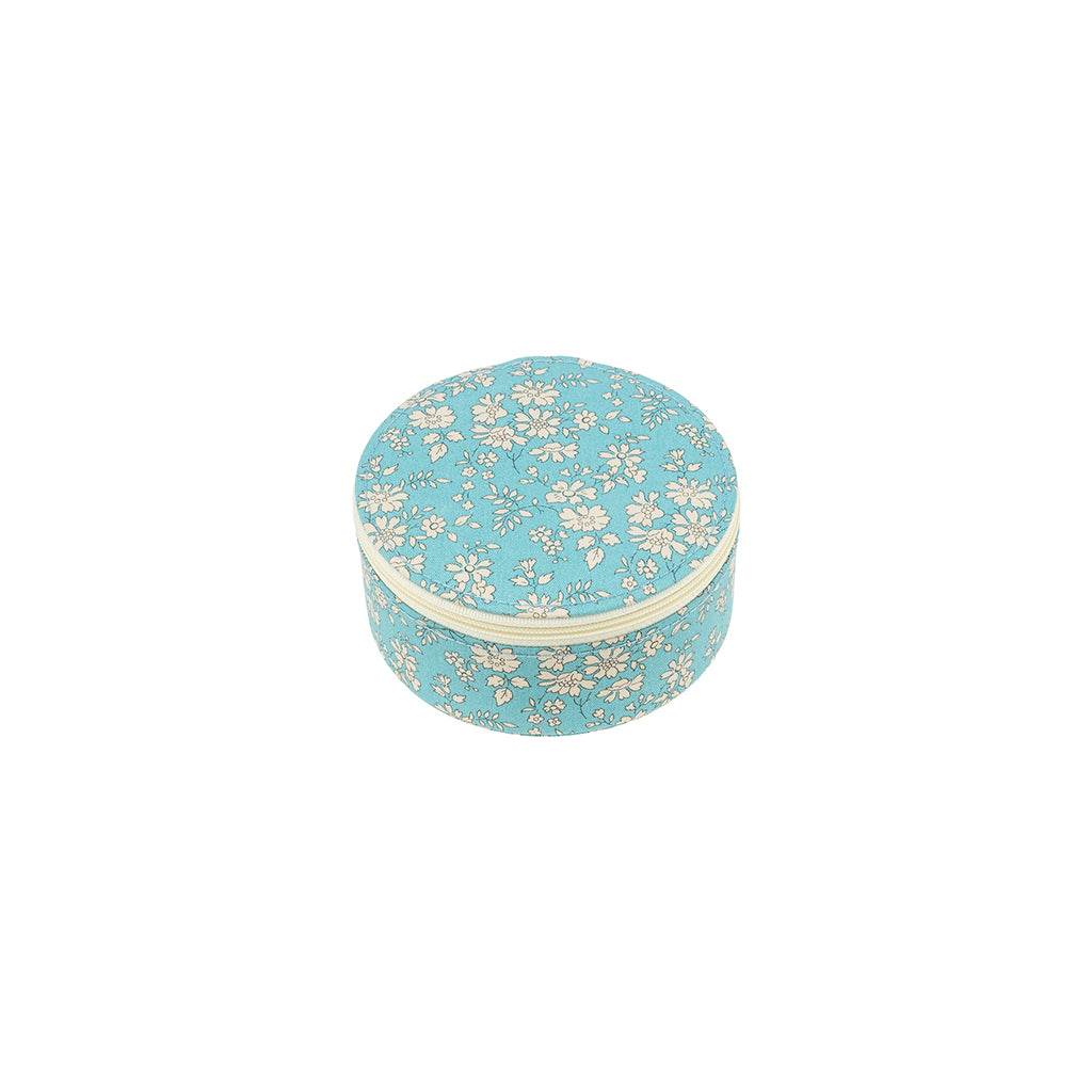 Bon Dep Jewelry Box with Liberty Print, Round - Capel Soft Teal
