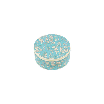 Bon Dep Jewelry Box with Liberty Print, Round - Capel Soft Teal