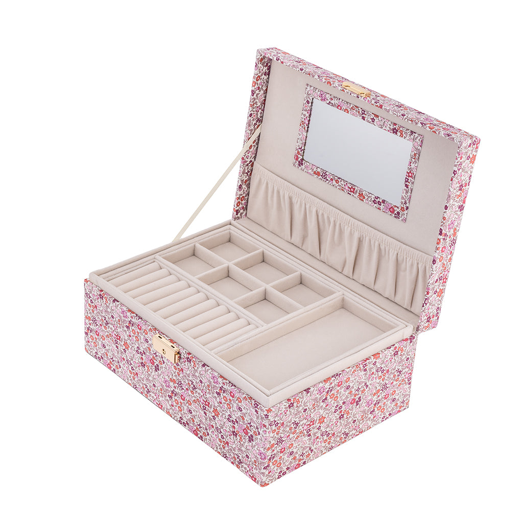 Bon Dep Jewelry Box with Liberty Print, Square – Ava Pink