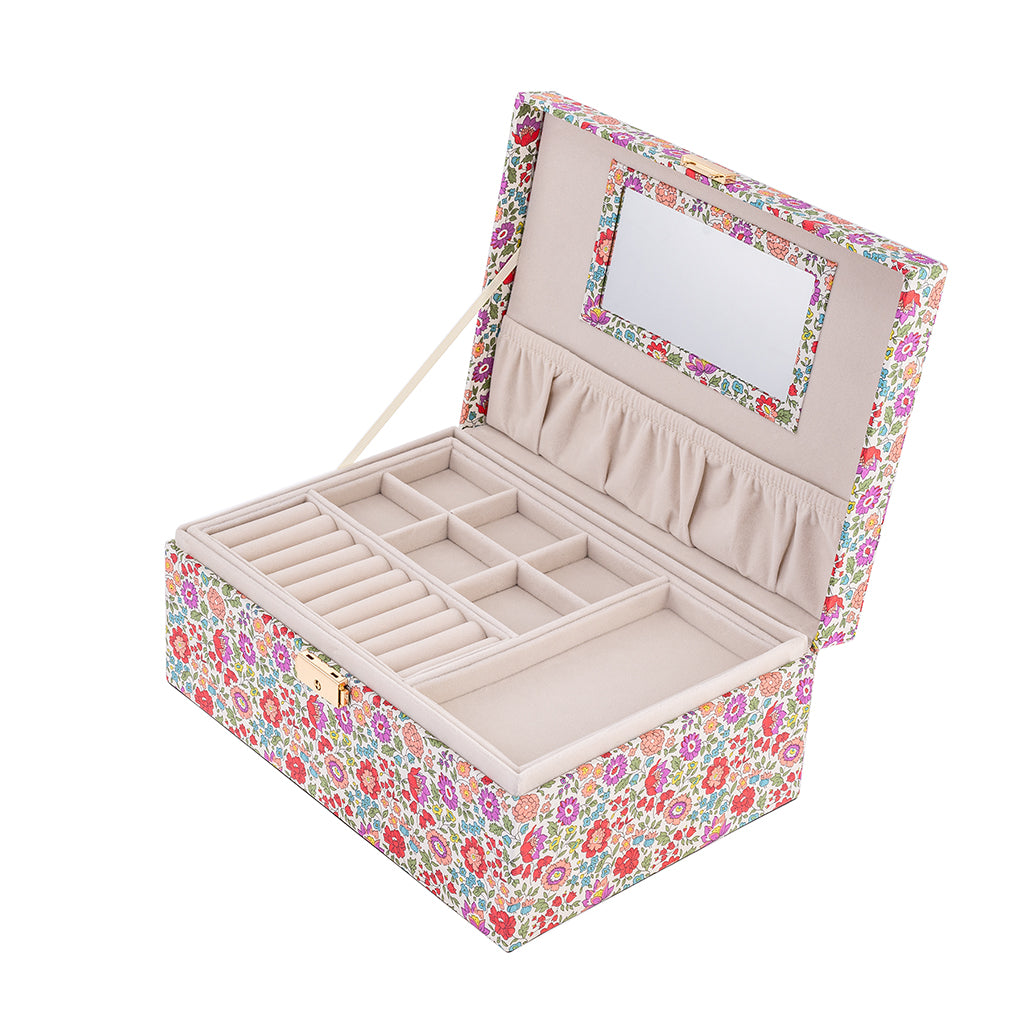 Bon Dep Jewelry Box with Liberty Print, Square - Danjo