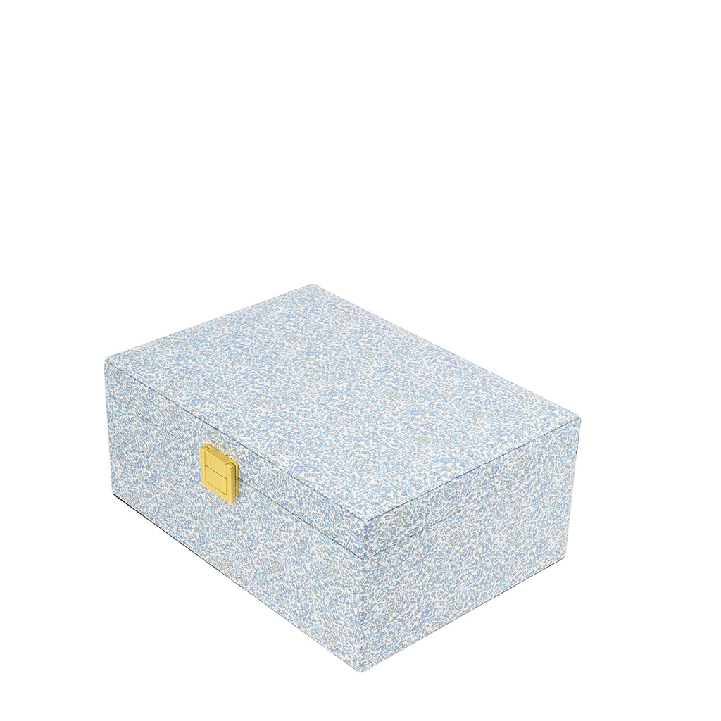 Bon Dep Jewelry Box with Liberty Print, Square - Katie and Millie Light Blue