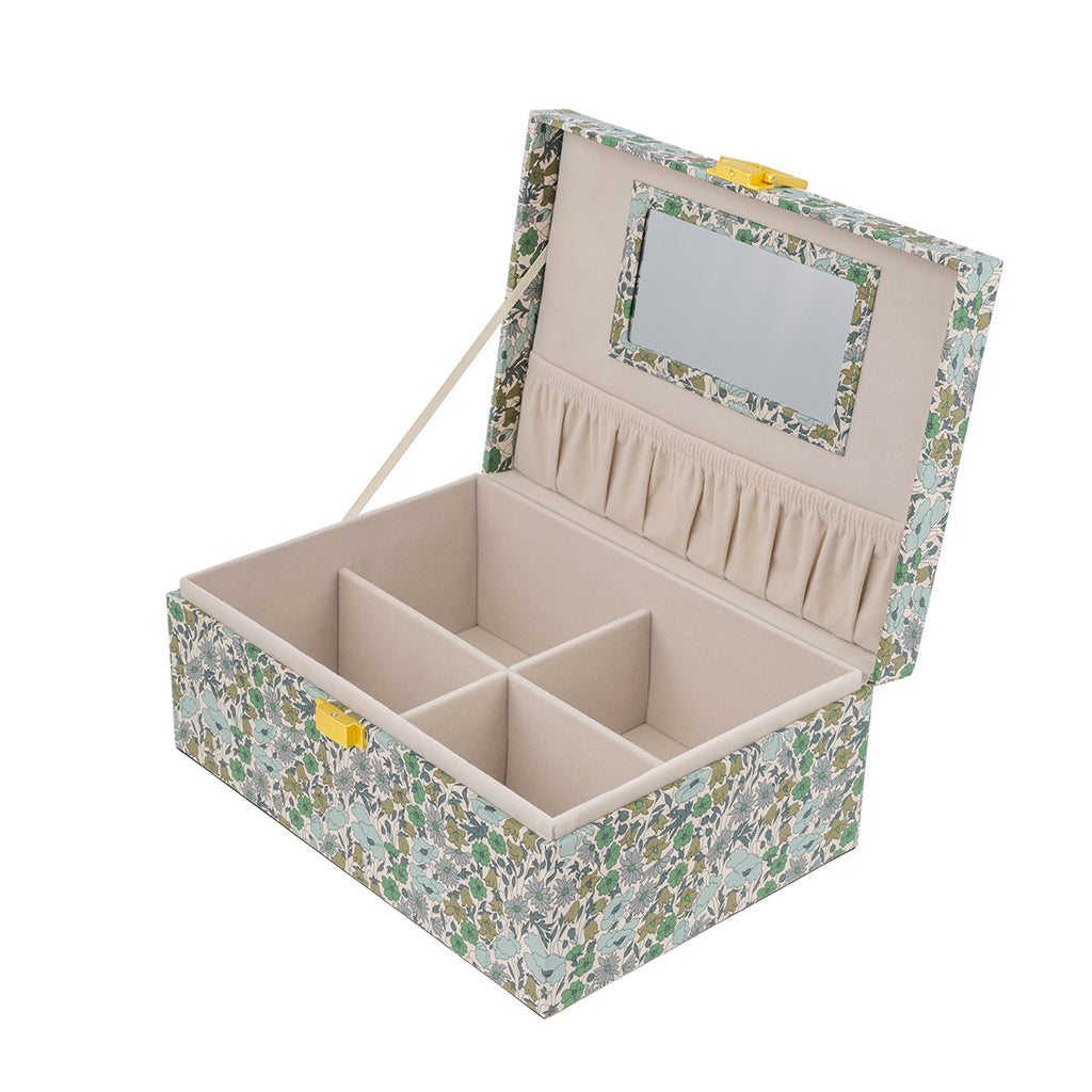 Bon Dep Jewelry Box with Liberty print, Square – Poppy and Daisy teal