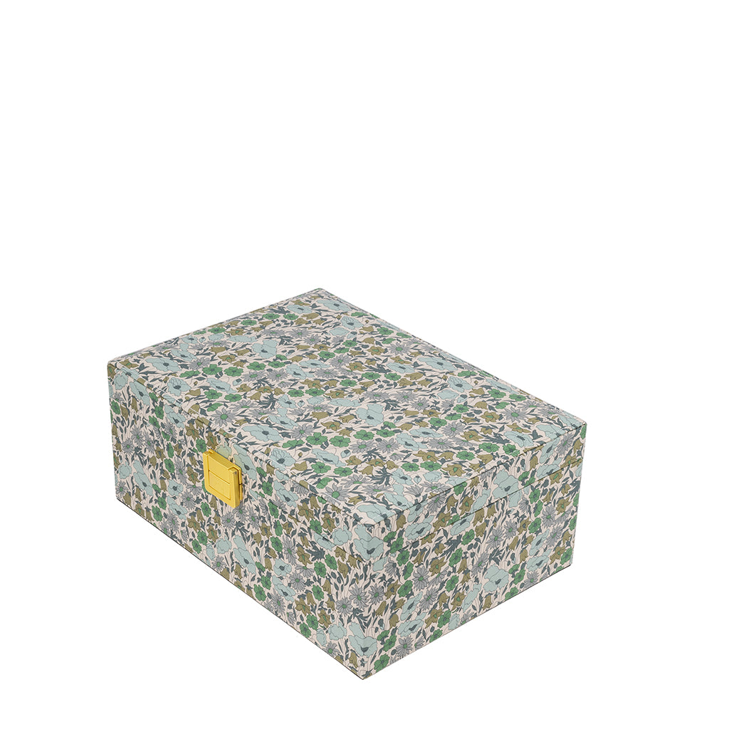 Bon Dep Jewelry Box with Liberty print, Square – Poppy and Daisy teal