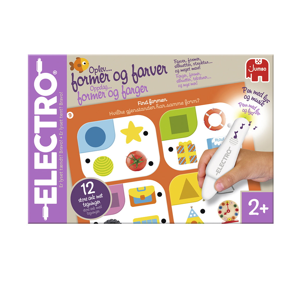 Jumbo Electro Colors and Shapes, Play and Learn (Danish and Norwegian)