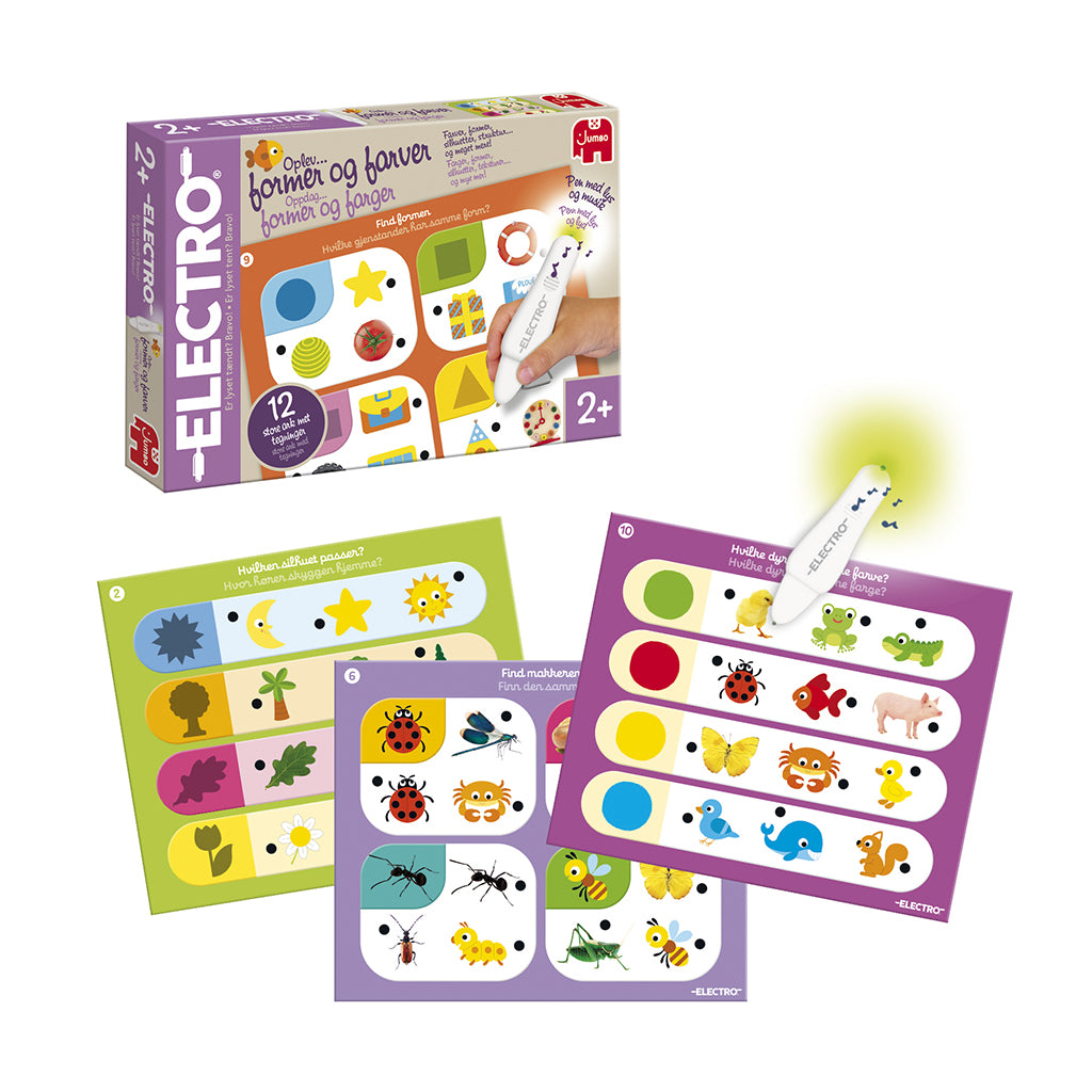 Jumbo Electro Colors and Shapes, Play and Learn (Danish and Norwegian)