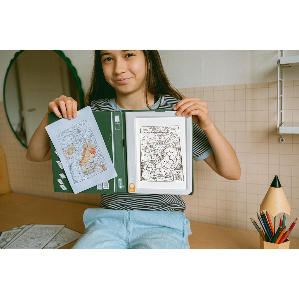 Kidywolf Kidydraw, Drawing Board with Light and Templates - Melí Meló