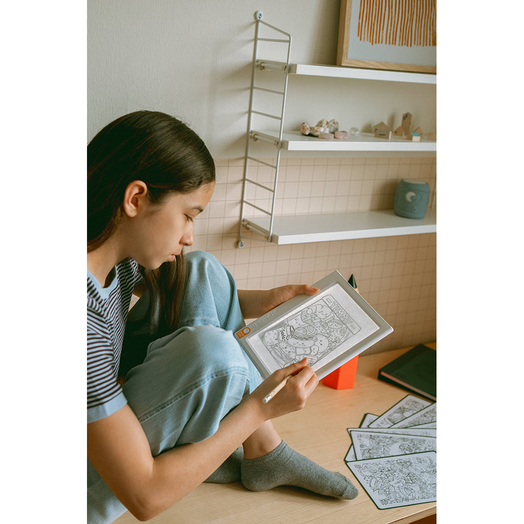 Kidywolf Kidydraw, Drawing Board with Light and Templates - Melí Meló