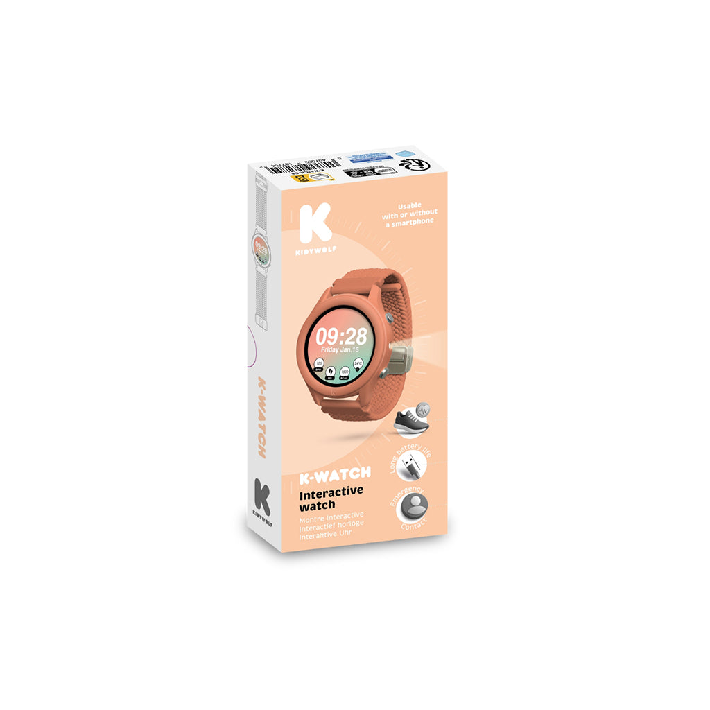 Kidywolf Smartwatch Wristwatch, K-Range - Coral
